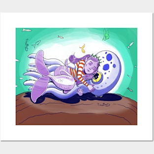 Octopus Snuggle Posters and Art